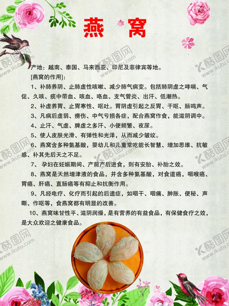 编号：98826607010718166806【酷图网】源文件下载-燕窝