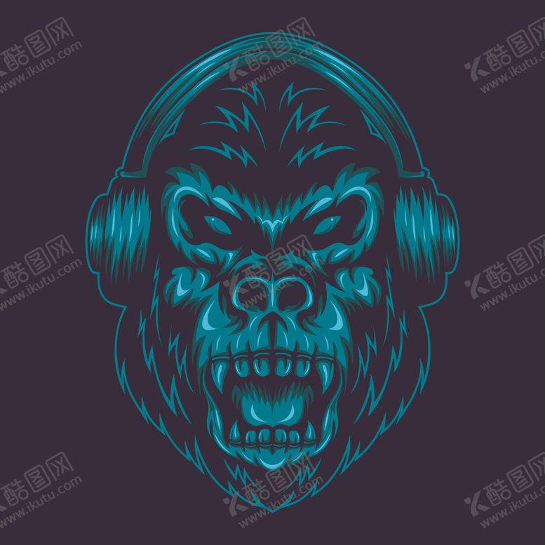 编号：48568610041822254182【酷图网】源文件下载-猴子创意头像