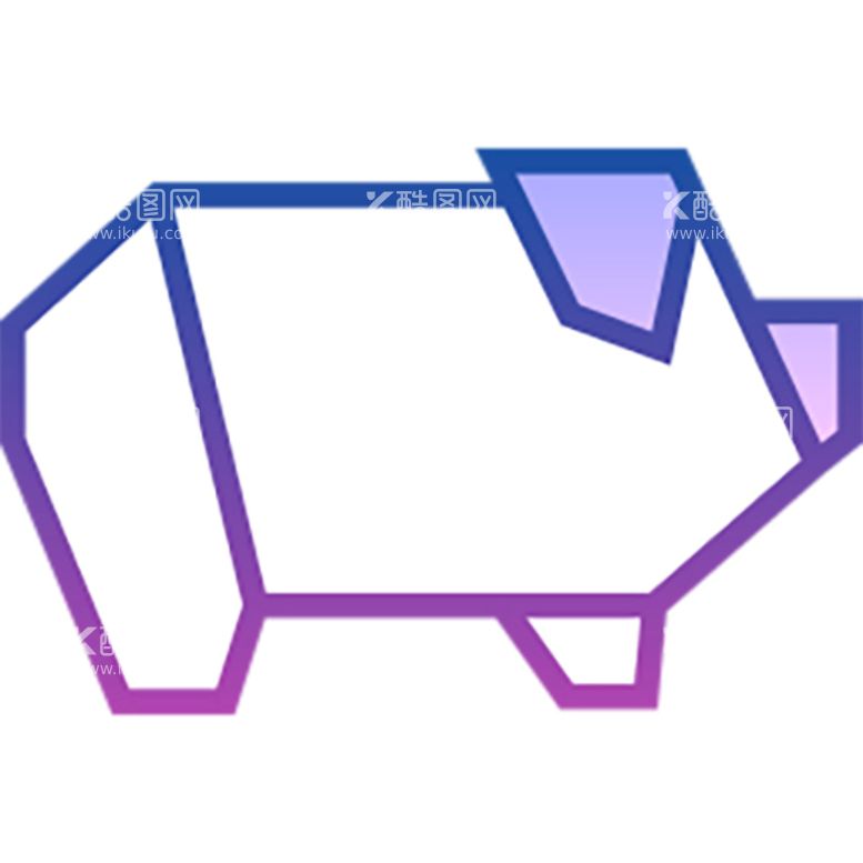 编号：08541709241406582763【酷图网】源文件下载-渐变色彩折纸小猪