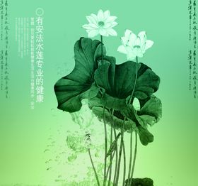 古风莲花中国风文案宣传海报