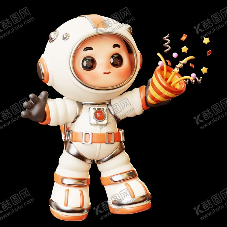 编号：69433201190449482911【酷图网】源文件下载-3D卡通宇航员
