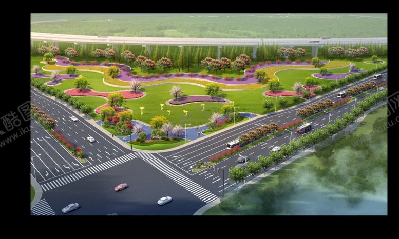 编号：73448002070148522766【酷图网】源文件下载-道路景观效果图