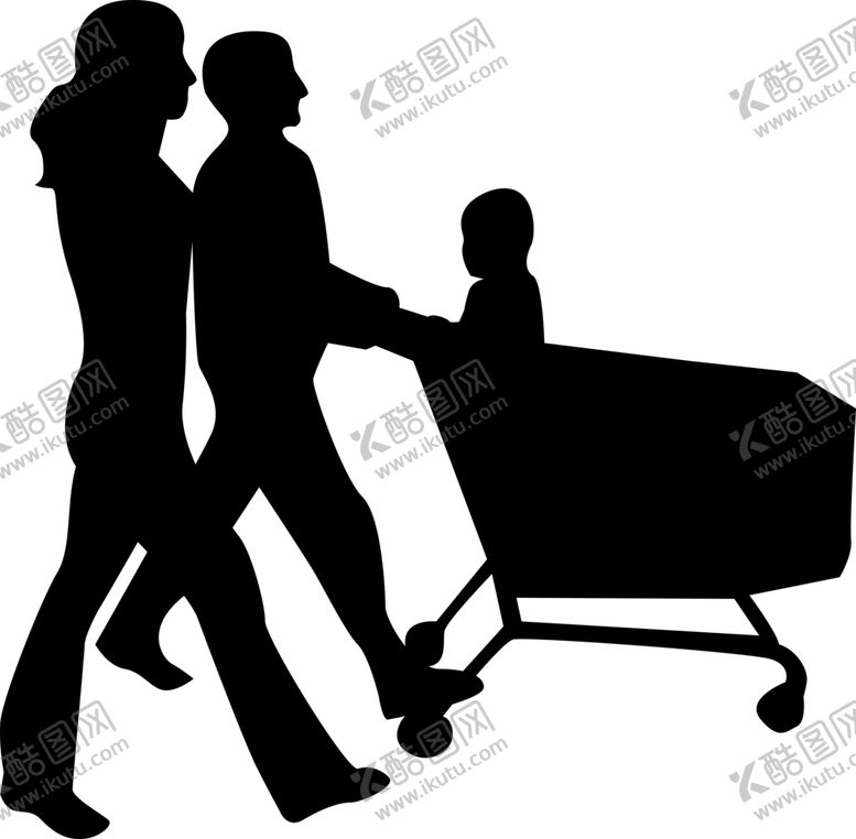 编号：38315105010027523162【酷图网】源文件下载-一家人剪影