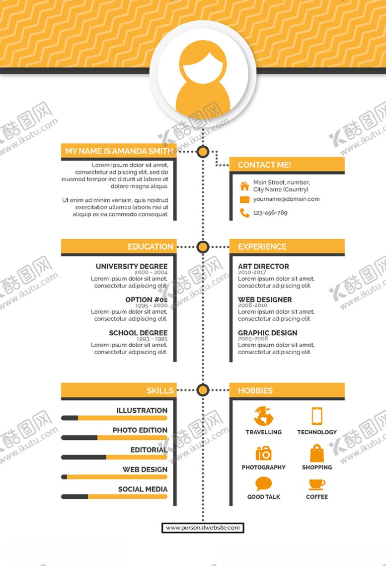 编号：90806209211928502611【酷图网】源文件下载-简历模板设计