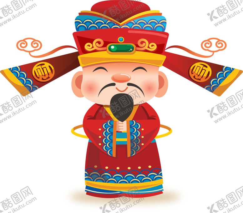 编号：91506510020101584187【酷图网】源文件下载-新年财神拜年PNG素材