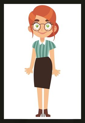 手绘卡通女孩
