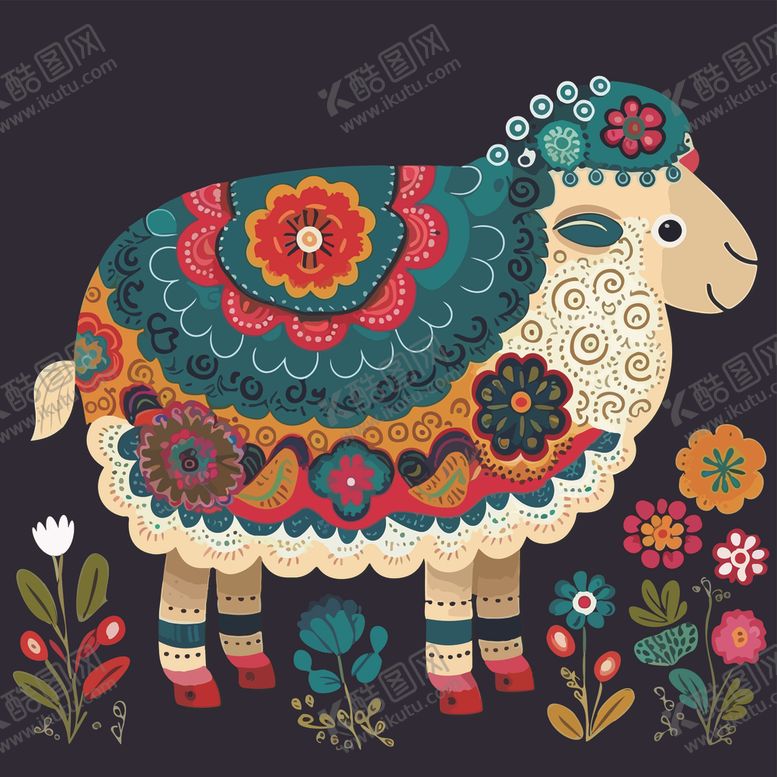 编号：31925202031534077791【酷图网】源文件下载-生肖动物插画