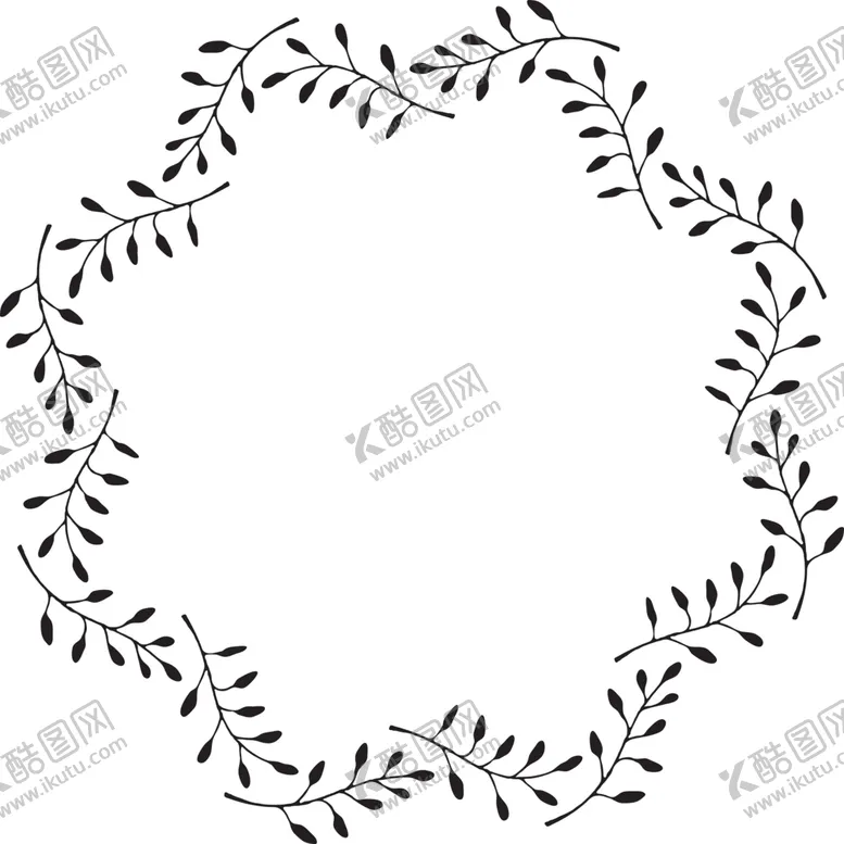 编号：14235504080215472635【酷图网】源文件下载-手绘森系边框