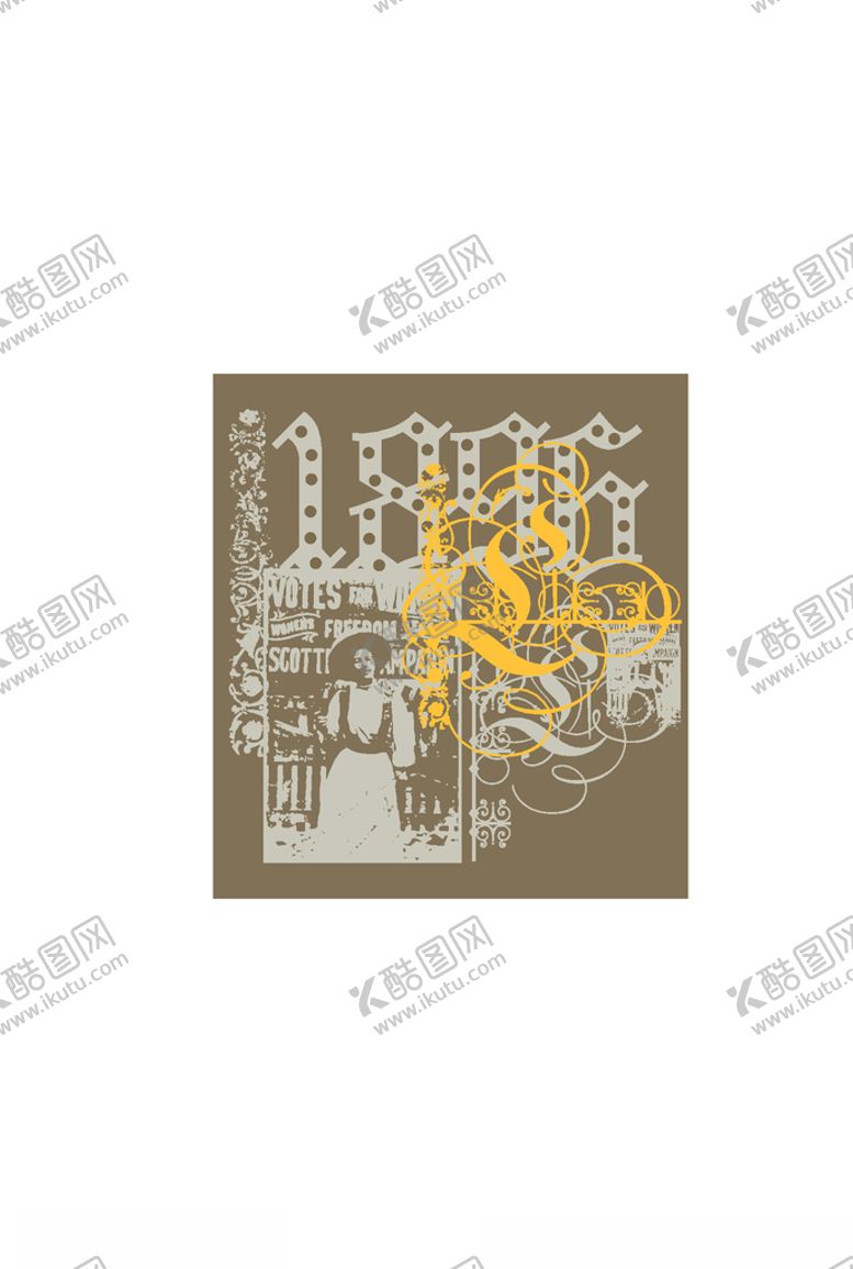 编号：83679005120551095541【酷图网】源文件下载-女装人物印花