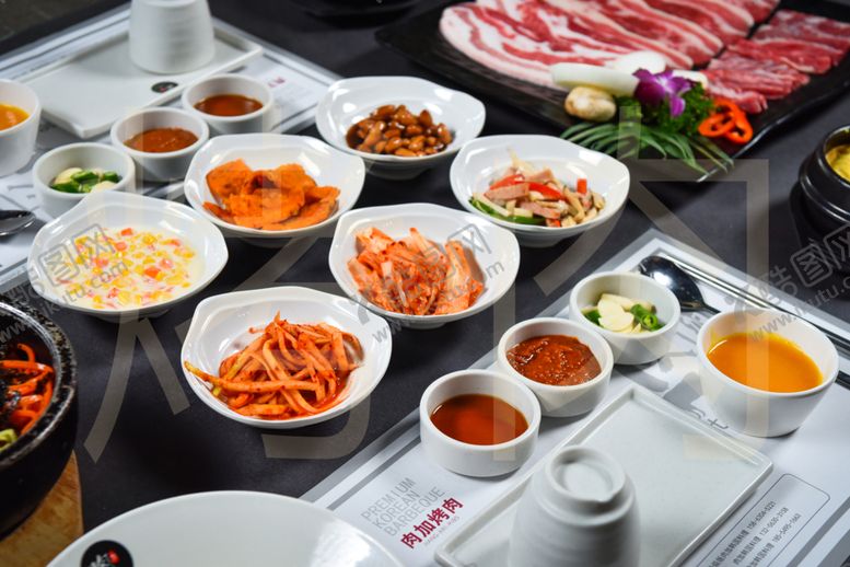 编号：45159509220233547182【酷图网】源文件下载-韩国烤肉美食传统美食餐饮