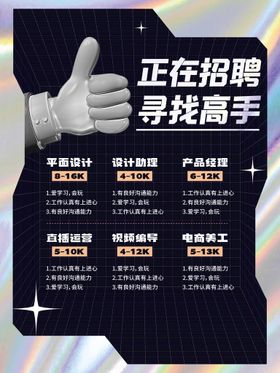 招聘贤纳士公司虚位以待
