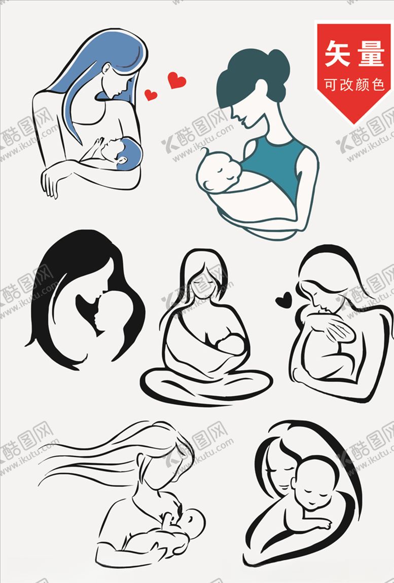 编号：56275709250817071400【酷图网】源文件下载-妈妈抱宝宝母亲节