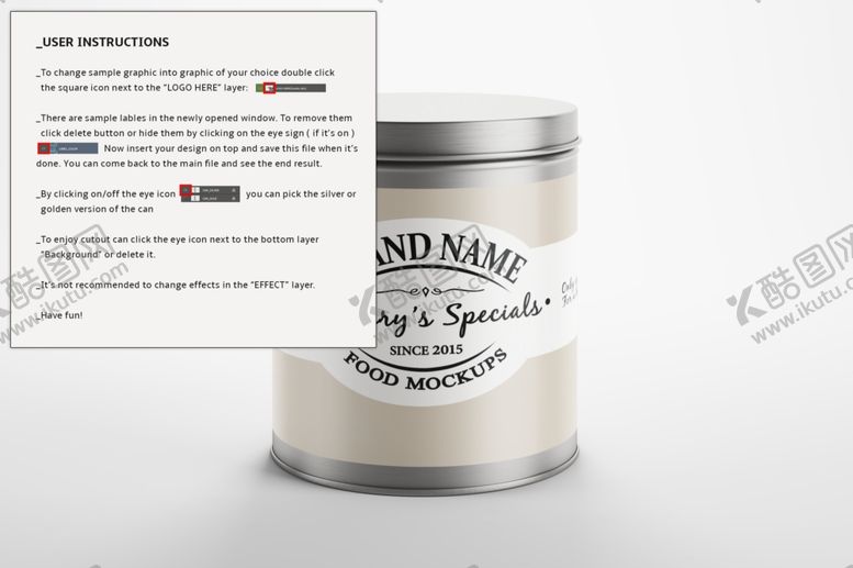 编号：20275210131550525307【酷图网】源文件下载-罐子包装样机