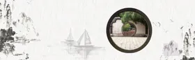 山水水墨背景新中式墙新中式画情禅意