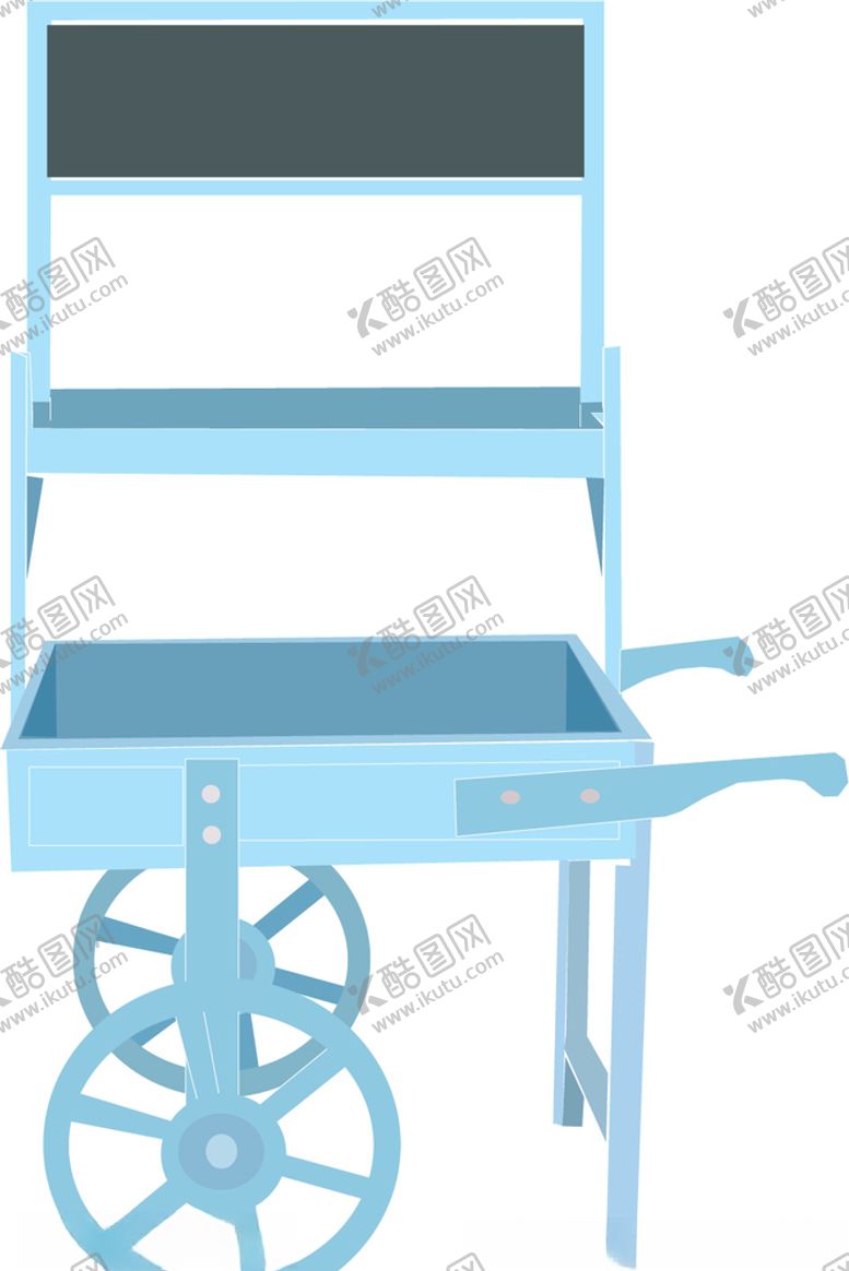编号：93697406280747397803【酷图网】源文件下载-ai格式蓝色小花车花店素材