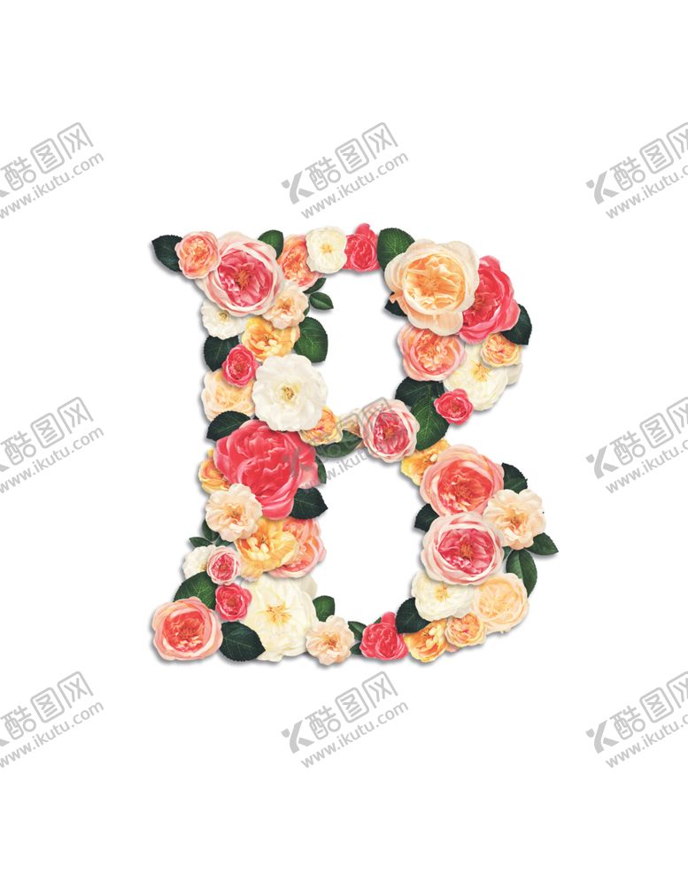 编号：36487407031406393407【酷图网】源文件下载-花卉植物英文字母元素