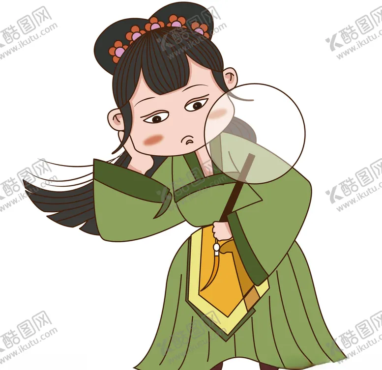 编号：93510809241629012672【酷图网】源文件下载-古代卡通人物少女