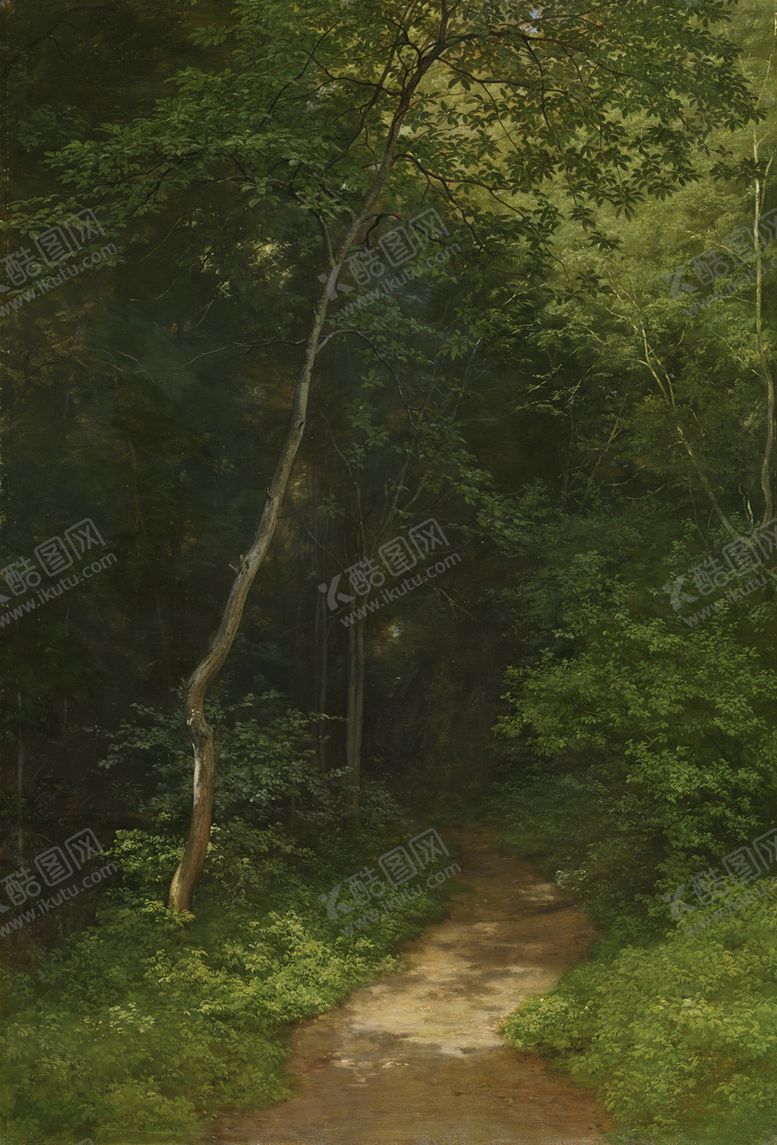 编号：89898505121319071596【酷图网】源文件下载-希施金树林风景油画