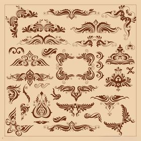 金色中式古典花纹图案集