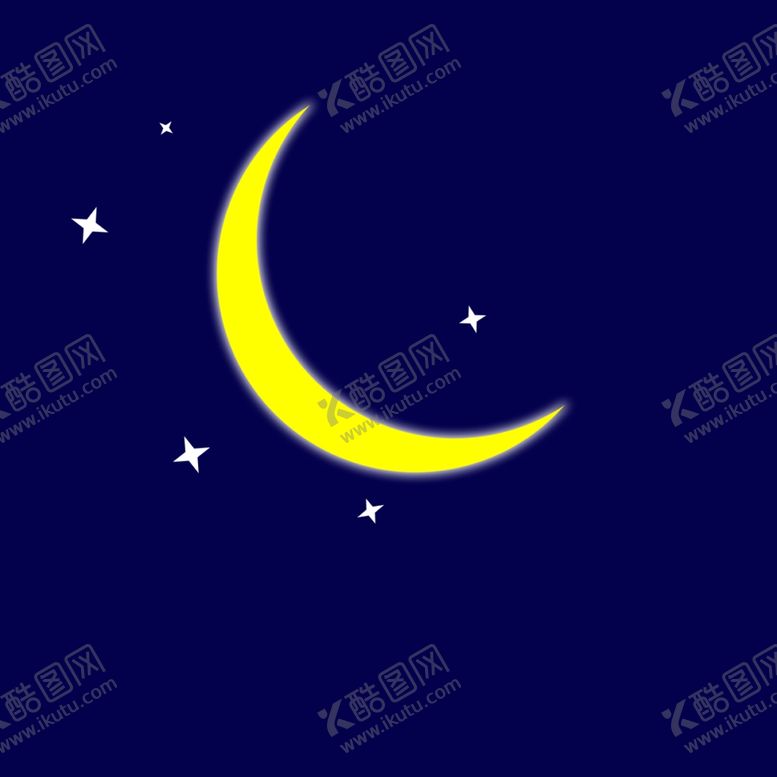 编号：69425106262353292247【酷图网】源文件下载-夜空月牙