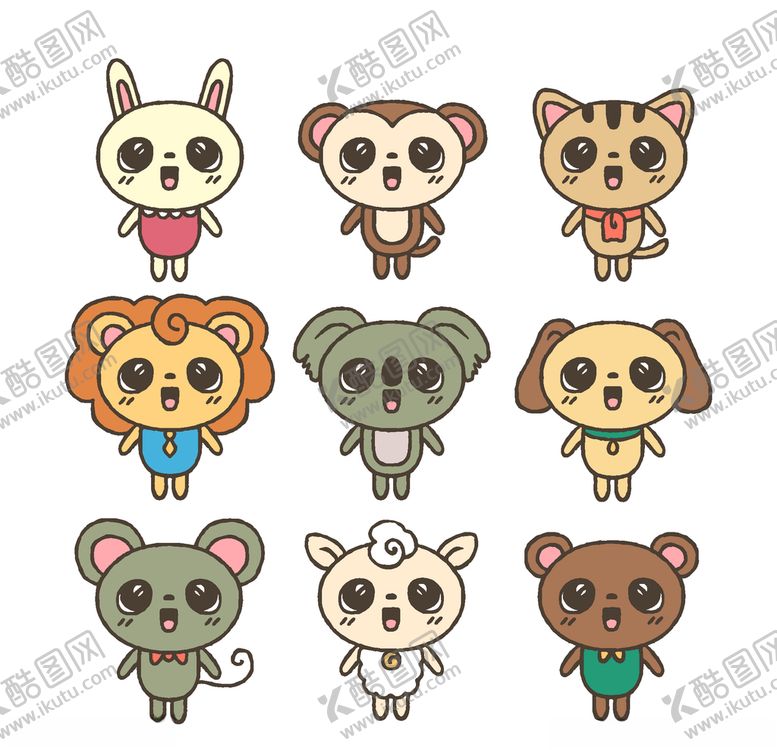 编号：34859309191120035880【酷图网】源文件下载-卡哇伊卡通形象