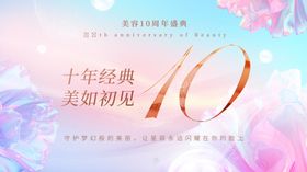 医美周年庆展板主KV视觉