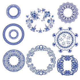 青花花纹