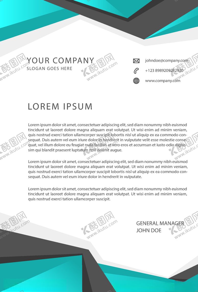 编号：28178410290052429494【酷图网】源文件下载-商务信纸