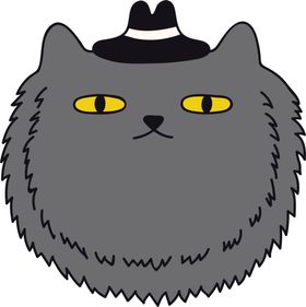 手绘卡通猫
