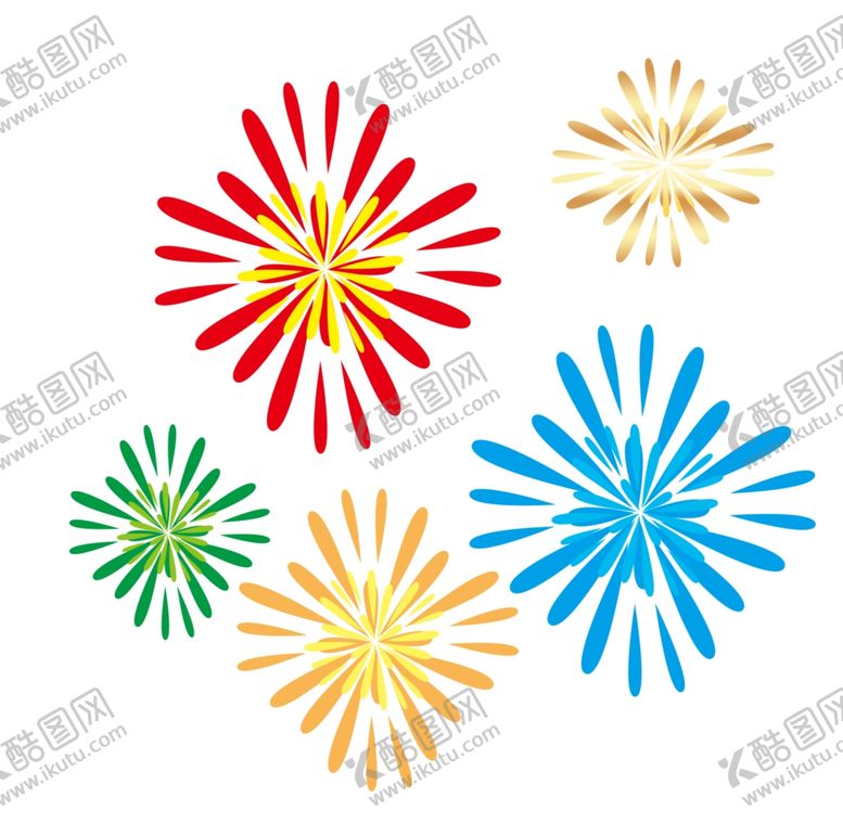 编号：96124501282126292786【酷图网】源文件下载-卡通手绘烟花