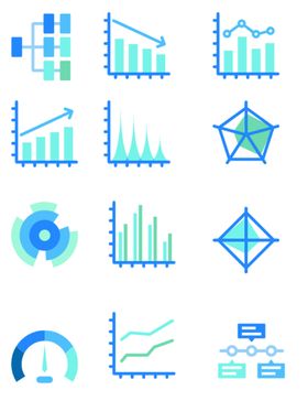 图表扁平标签图标免扣