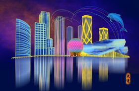 手绘城市