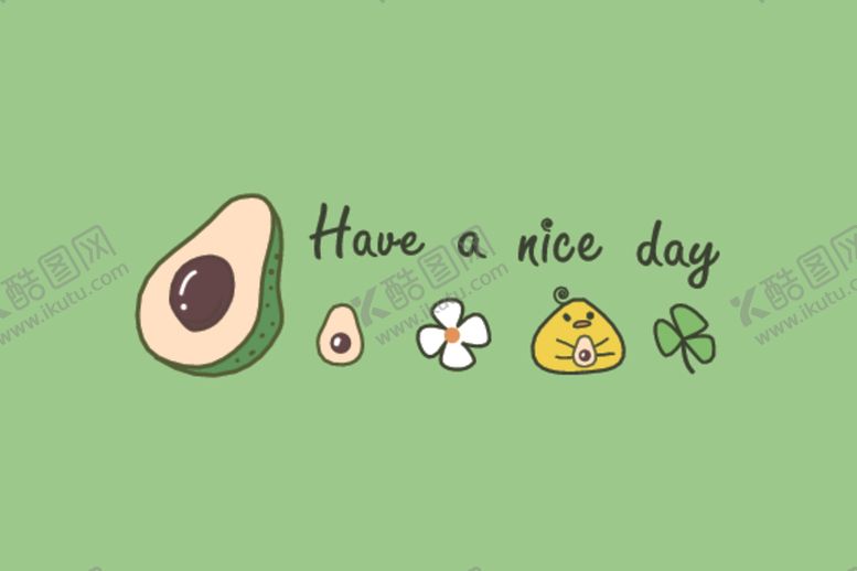 编号：60466909141053459791【酷图网】源文件下载-卡通牛油果图案