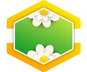 花朵标签免抠图题栏环留言框边框