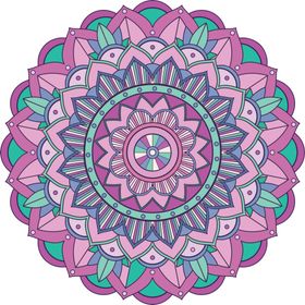 彩色复古花纹