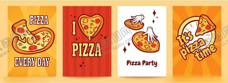 编号：55081011202037472123【酷图网】源文件下载-美味披萨海报设计元素