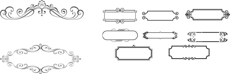 编号：95768411071045257414【酷图网】源文件下载-欧式线条花纹边框