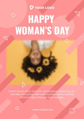 妇女节快乐英文海报