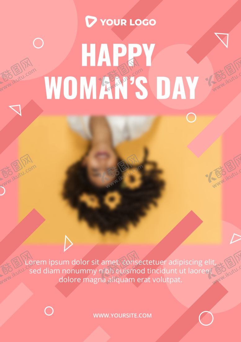 编号：79586110291721581203【酷图网】源文件下载-妇女节快乐英文海报