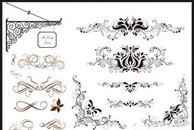 艺术花纹边框角花