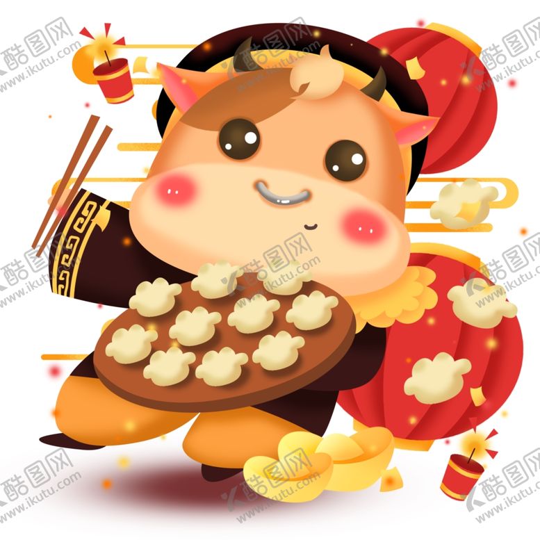 编号：99632505030556472503【酷图网】源文件下载-卡通牛形象