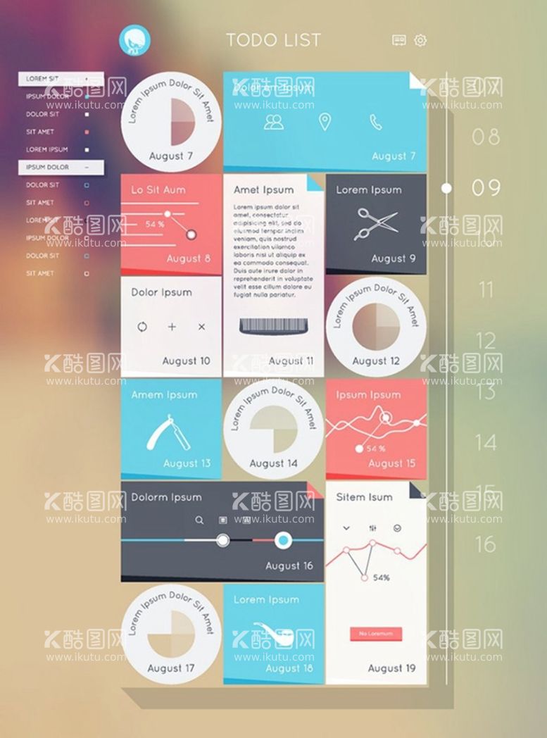 编号：38651209180446213572【酷图网】源文件下载-扁平化手机界面