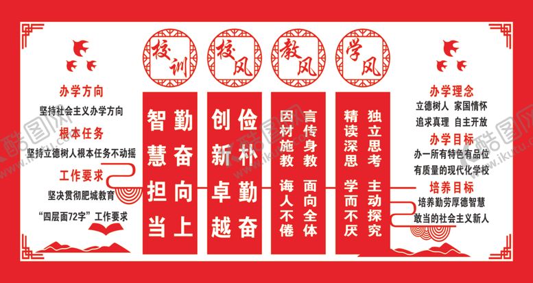 编号：55429809291113091323【酷图网】源文件下载-校风校训