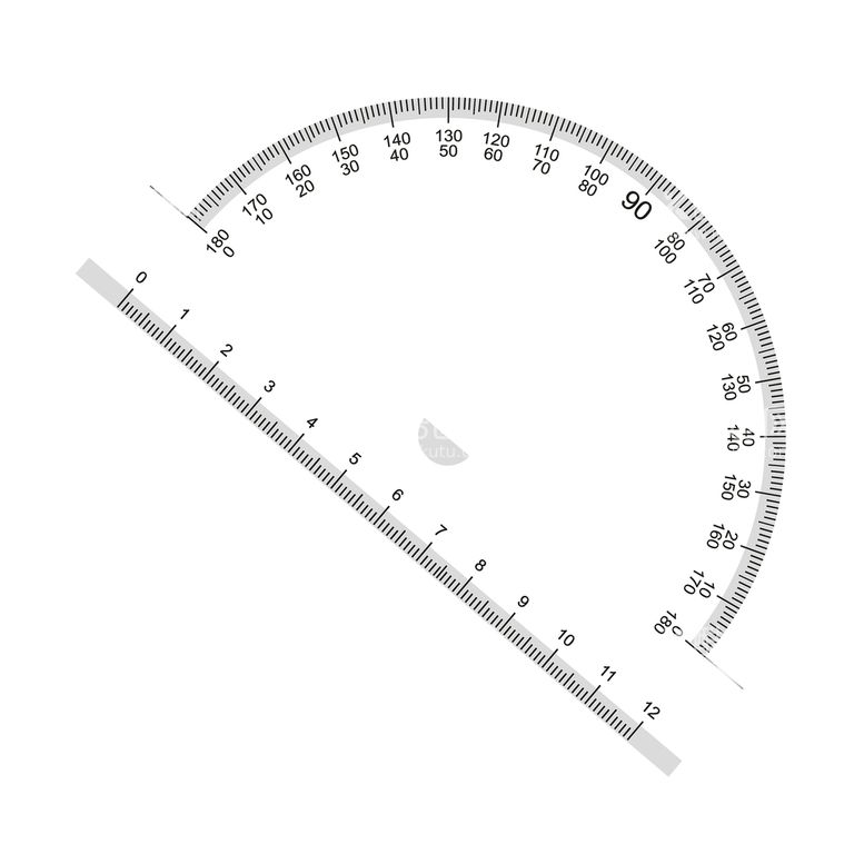 编号：43610909122014444296【酷图网】源文件下载-量角器矢量图