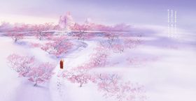 室内背景墙画