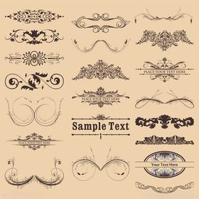 复古装饰性标签设计元素