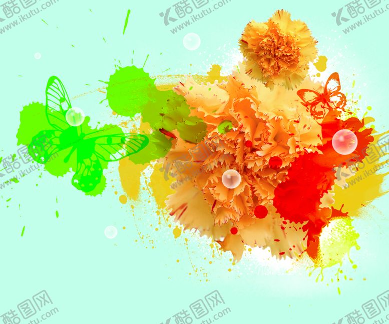 编号：02579310080526167026【酷图网】源文件下载-花卉底纹背景