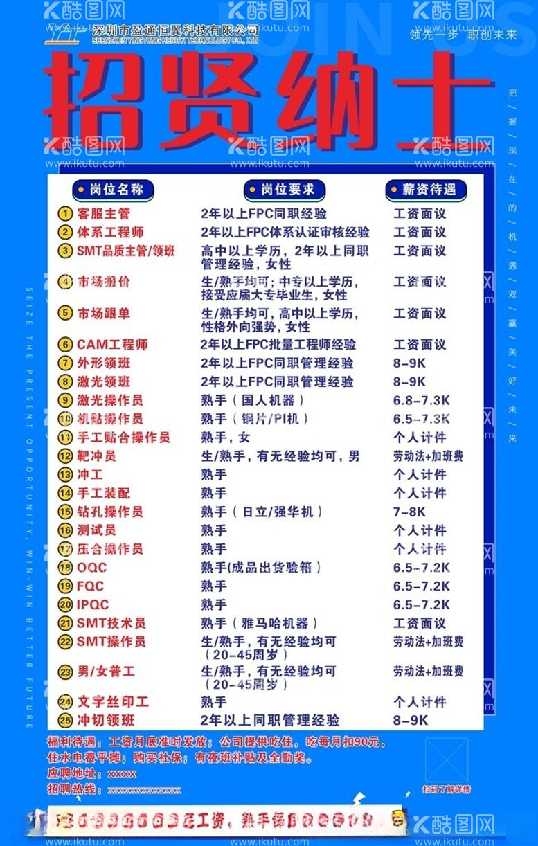 编号：21668212241731281129【酷图网】源文件下载-招贤纳士招聘海报竖版