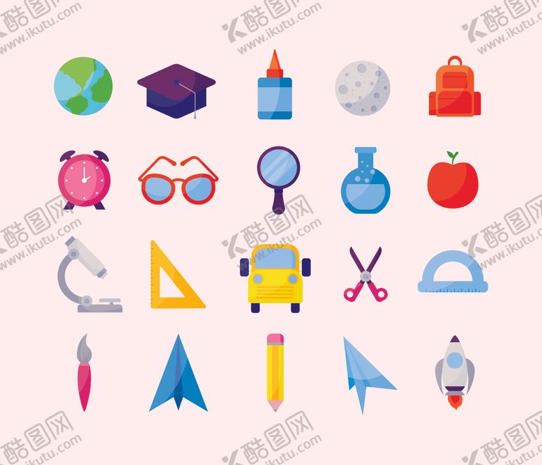 编号：65233410291023412936【酷图网】源文件下载-开学图标