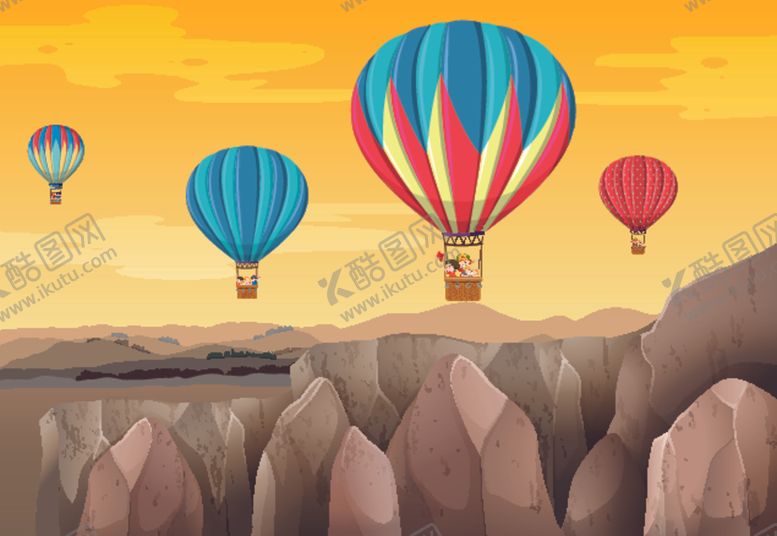 编号：10861010011546574116【酷图网】源文件下载-卡通热气球